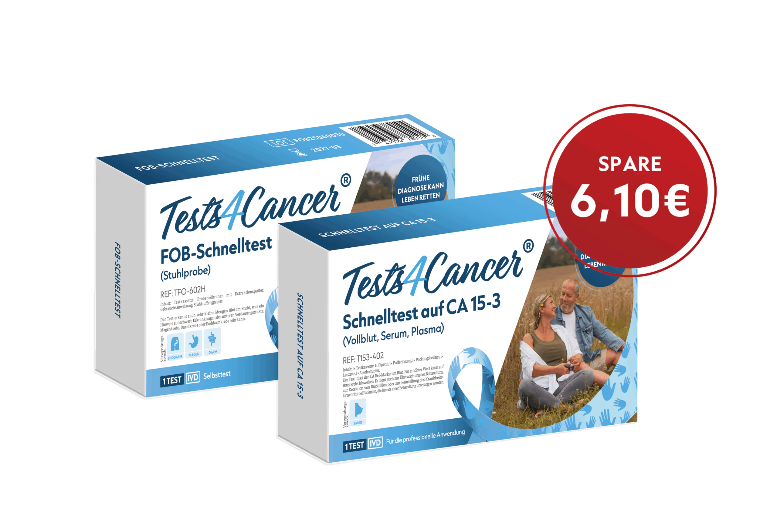 FOB (Magen-Darm-Trakt) + CA 15-3 (Brust)